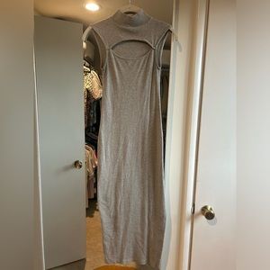 Gray bodycon dress